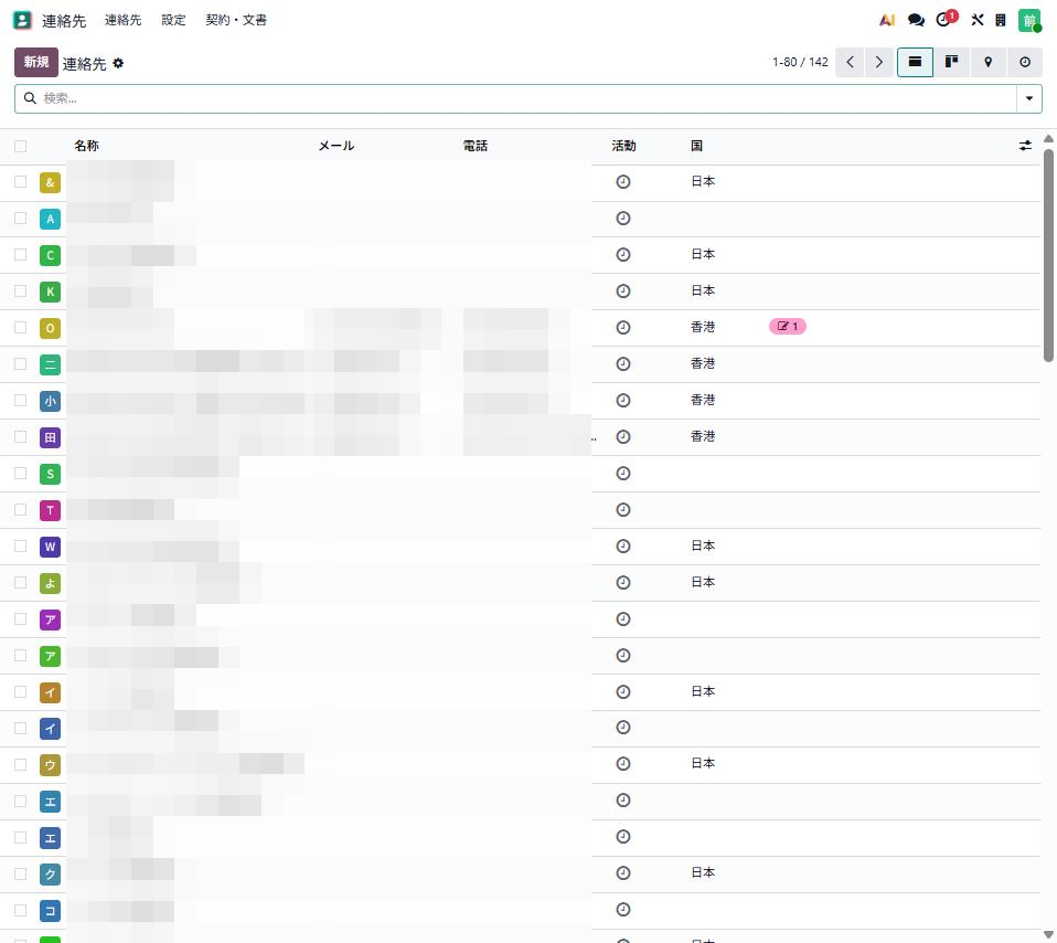 新規作成されたCompany Contact