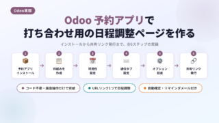 Odoo 予約アプリで打ち合わせ用の日程調整ページを作る全6ステップのアイキャッチ画像