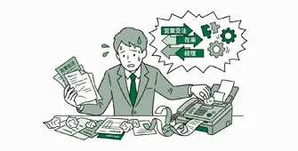 FAX・電話・メールで注文を受ける担当者