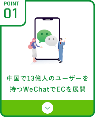 中国で13億人のユーザーを持つWeChatでECを展開